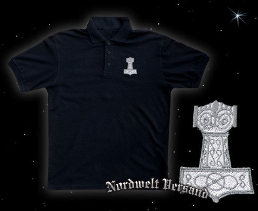 Polo-Shirt mit Thorhammer Stickerei, Größe M