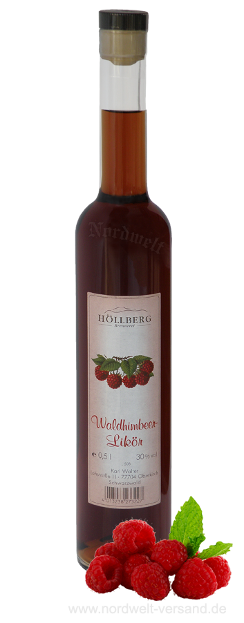 Waldhimmbeer- Likör aus Wald- Himbeeren hergestellt. Brennerei Höllberg Fruchtlikör
