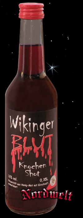 Met- Kirsch- Likör Knochen Shot Wikinger-Blut 16% vol. 